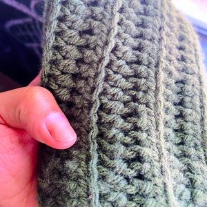 HANDMADE crocheted olive green crop top